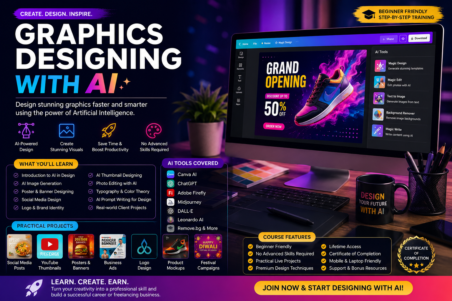 GRAPHICS DESIGNING WITH AI